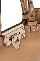 Rockstud Leather Pouch Bag